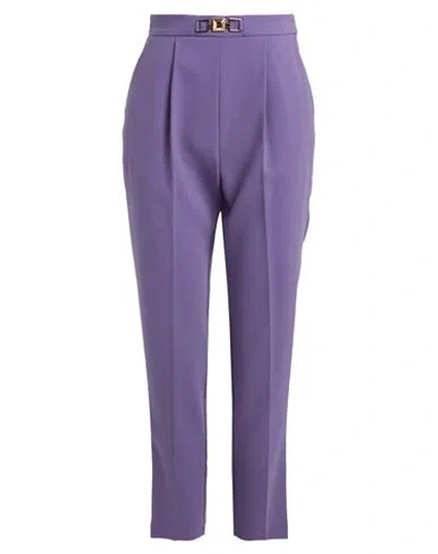 Elisabetta Franchi Woman Pants Purple Size 4 Polyester