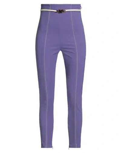 Elisabetta Franchi Woman Pants Purple Size 8 Polyamide, Elastane