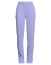 Elisabetta Franchi Woman Pants Purple Size 8 Polyester In Blue