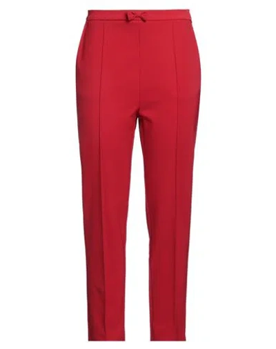 Elisabetta Franchi Woman Pants Red Size 10 Polyester, Elastane