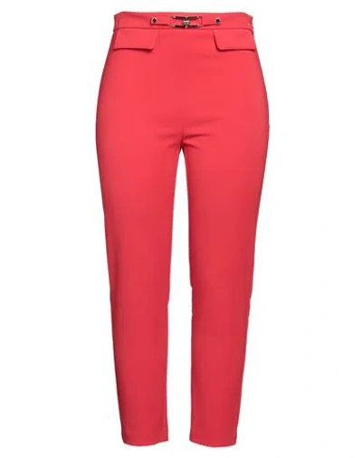 Elisabetta Franchi Woman Pants Red Size 12 Polyester, Elastane