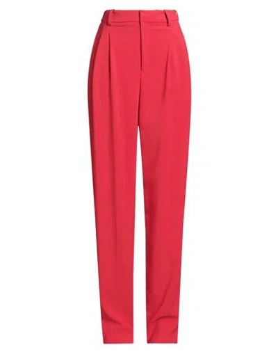 Elisabetta Franchi Woman Pants Red Size 6 Polyester, Elastane