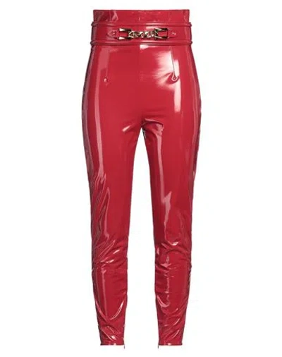 Elisabetta Franchi Woman Pants Red Size 6 Polyester, Elastane