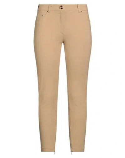 Elisabetta Franchi Woman Pants Sand Size 10 Polyamide, Elastane In Brown