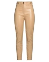 Elisabetta Franchi Woman Pants Sand Size 10 Polyester, Polyurethane Coated In Beige