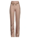 Elisabetta Franchi Woman Pants Sand Size 8 Polyester, Elastane