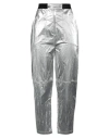 Elisabetta Franchi Woman Pants Silver Size 6 Viscose, Polyester, Cotton In Silver