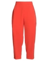 Elisabetta Franchi Woman Pants Tomato Red Size 4 Viscose, Virgin Wool