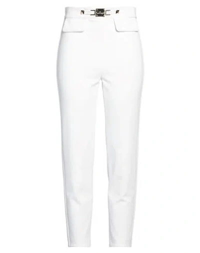 Elisabetta Franchi Woman Pants White Size 12 Polyacrylic, Elastane
