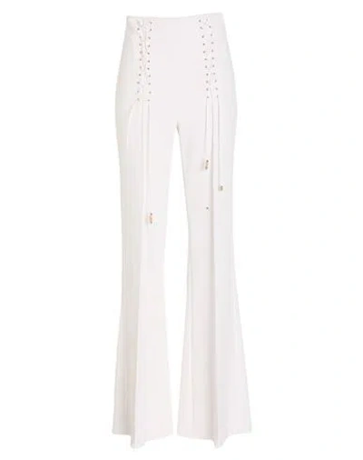 Elisabetta Franchi Woman Pants White Size 4 Polyester, Elastane