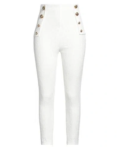 Elisabetta Franchi Woman Pants White Size 6 Cotton, Viscose, Polyamide