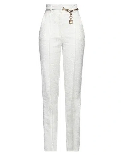 Elisabetta Franchi Woman Pants White Size 8 Cotton, Polyamide, Elastane