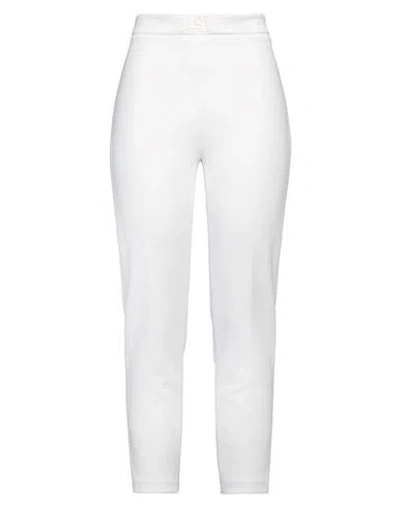 Elisabetta Franchi Woman Pants White Size 8 Polyester, Elastane