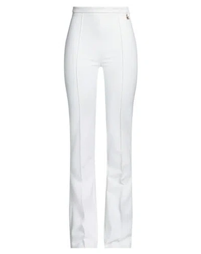 Elisabetta Franchi Woman Pants White Size 8 Polyester, Elastane In White