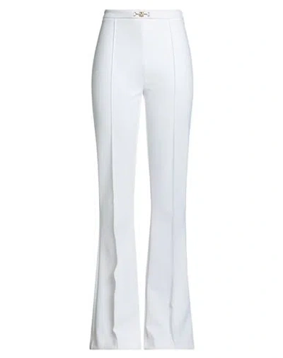 Elisabetta Franchi Woman Pants White Size 8 Polyester, Elastane