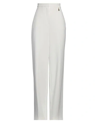 Elisabetta Franchi Woman Pants White Size 4 Polyester, Elastane In White