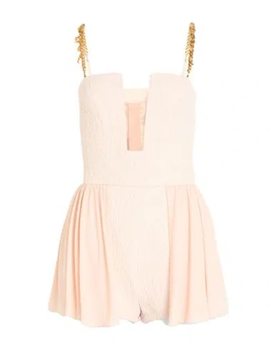 Elisabetta Franchi Woman Playsuit Light Pink Size 8 Tencel, Polyester, Acrylic, Viscose, Wool