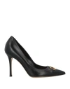 Elisabetta Franchi Woman Pumps Black Size 10 Leather In Black