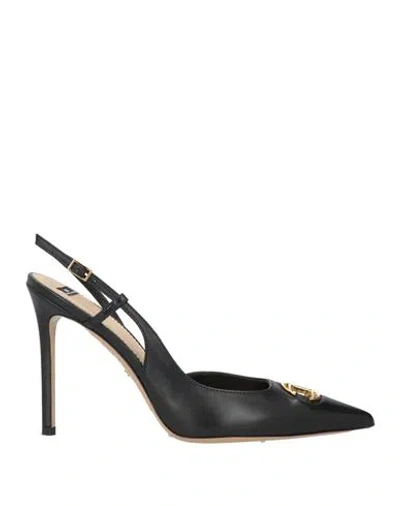 Elisabetta Franchi Woman Pumps Black Size 6 Leather