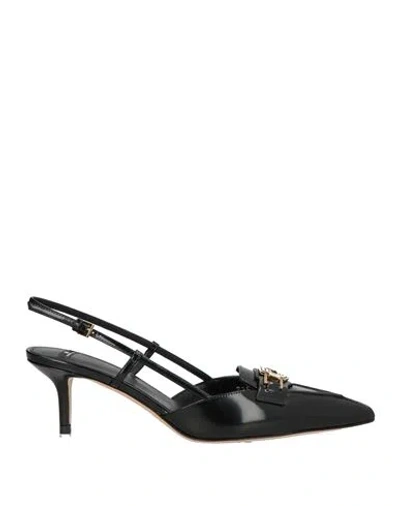 Elisabetta Franchi Woman Pumps Black Size 6 Leather