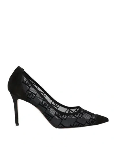 Elisabetta Franchi Woman Pumps Black Size 6 Textile Fibers