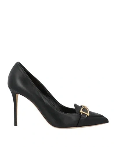 Elisabetta Franchi Woman Pumps Black Size 8 Leather