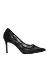 Elisabetta Franchi Logo Detailed Pointed Toe Pumps In Black