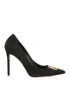 Elisabetta Franchi Woman Pumps Black Size 9 Leather In Black