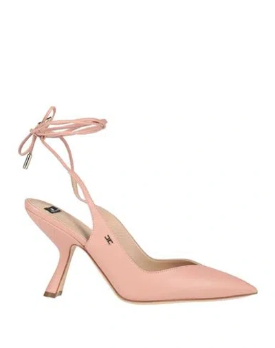 Elisabetta Franchi Woman Pumps Blush Size 7 Soft Leather In Pink