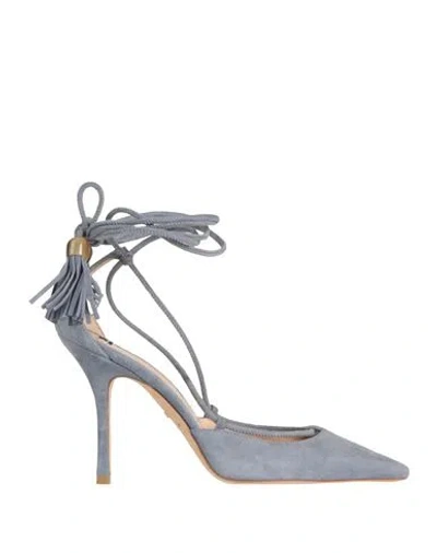 Elisabetta Franchi Woman Pumps Grey Size 10 Leather