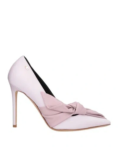 Elisabetta Franchi Woman Pumps Light Pink Size 7 Textile Fibers, Leather