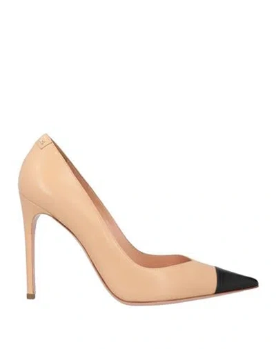 Elisabetta Franchi Woman Pumps Sand Size 6 Soft Leather