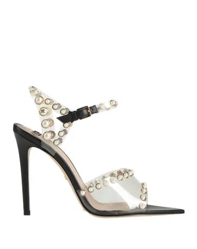 Elisabetta Franchi Woman Sandals Black Size 8 Rubber