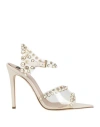 Elisabetta Franchi Woman Sandals Ivory Size 9 Rubber In White