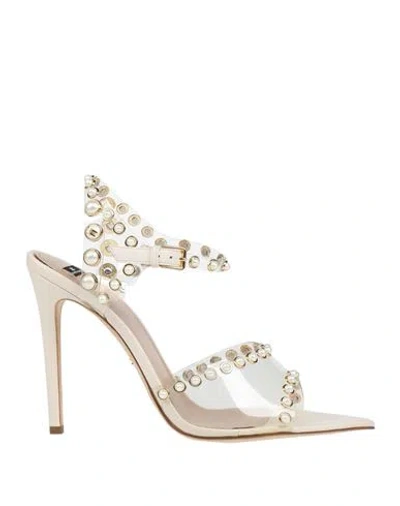 Elisabetta Franchi Woman Sandals Ivory Size 9 Rubber In White