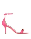 Elisabetta Franchi Woman Sandals Magenta Size 9 Soft Leather