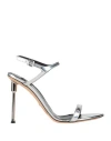 Elisabetta Franchi Woman Sandals Silver Size 7 Leather
