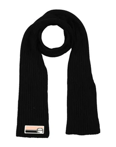 Elisabetta Franchi Woman Scarf Black Size - Polyamide, Viscose, Wool, Cashmere
