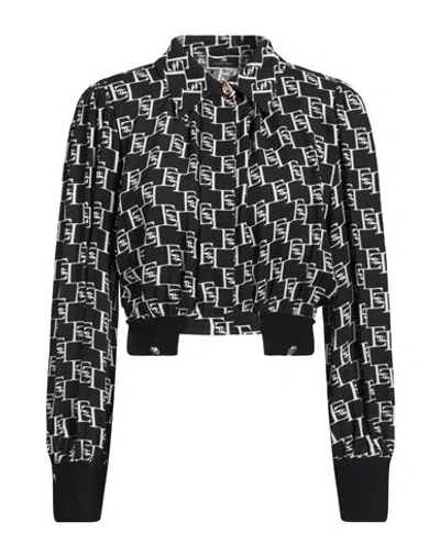 Elisabetta Franchi Woman Shirt Black Size 10 Viscose In Black