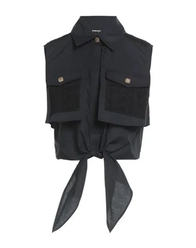 Elisabetta Franchi Woman Shirt Black Size 4 Cotton