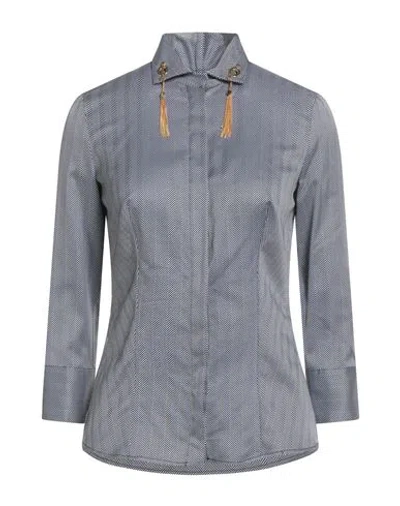 Elisabetta Franchi Woman Shirt Black Size 6 Cotton In Gray