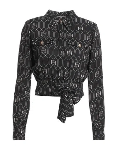 Elisabetta Franchi Woman Shirt Black Size 8 Viscose In Black