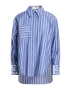 Elisabetta Franchi Woman Shirt Blue Size 10 Cotton In Multi
