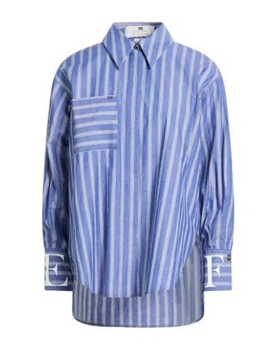 Elisabetta Franchi Woman Shirt Blue Size 10 Cotton In Multi