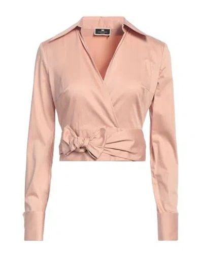 Elisabetta Franchi Woman Shirt Blush Size 4 Cotton, Elastane In Pink