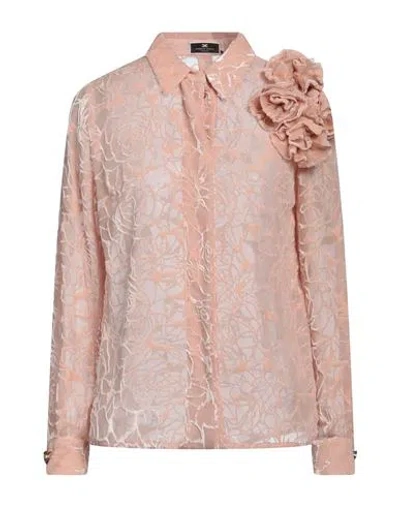 Elisabetta Franchi Woman Shirt Blush Size 6 Viscose, Silk In Pink