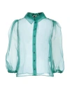Elisabetta Franchi Woman Shirt Emerald Green Size 8 Polyester