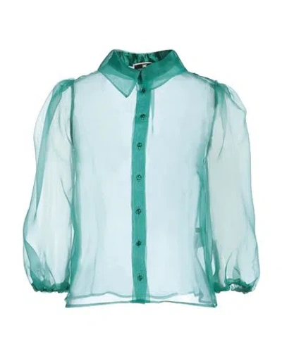 Elisabetta Franchi Woman Shirt Emerald Green Size 8 Polyester