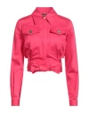 Elisabetta Franchi Woman Shirt Fuchsia Size 4 Cotton, Elastane