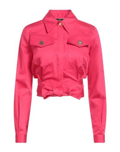 Elisabetta Franchi Woman Shirt Fuchsia Size 4 Cotton, Elastane In Pink